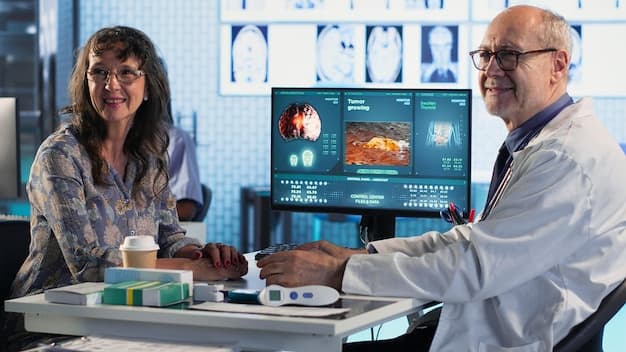 Clinical Data Analysis - Doctor Discussing MRI Scans with Patient