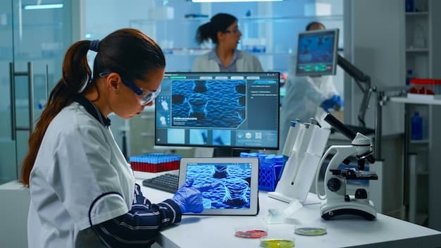 AI in Clinical Research - Lab Technician Using Digital Technology